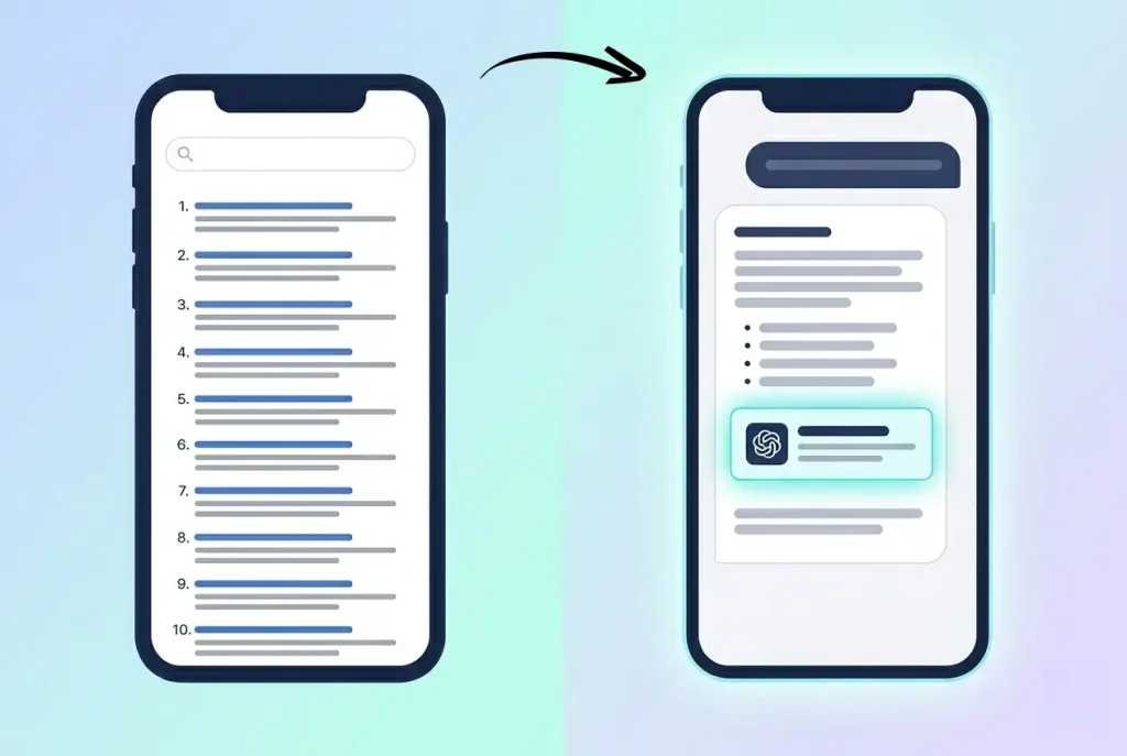 Traditional Search Experience to AI Searches