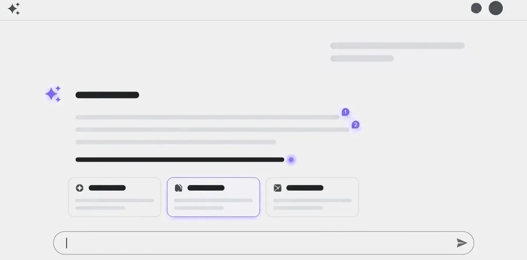 AI chat interface generating response