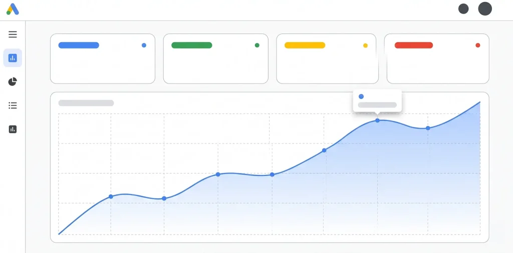 Google Ads dashboard showing campaign performance