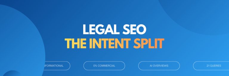 SEO for lawyers cover: AI Overviews answer legal questions but not lawyer searches